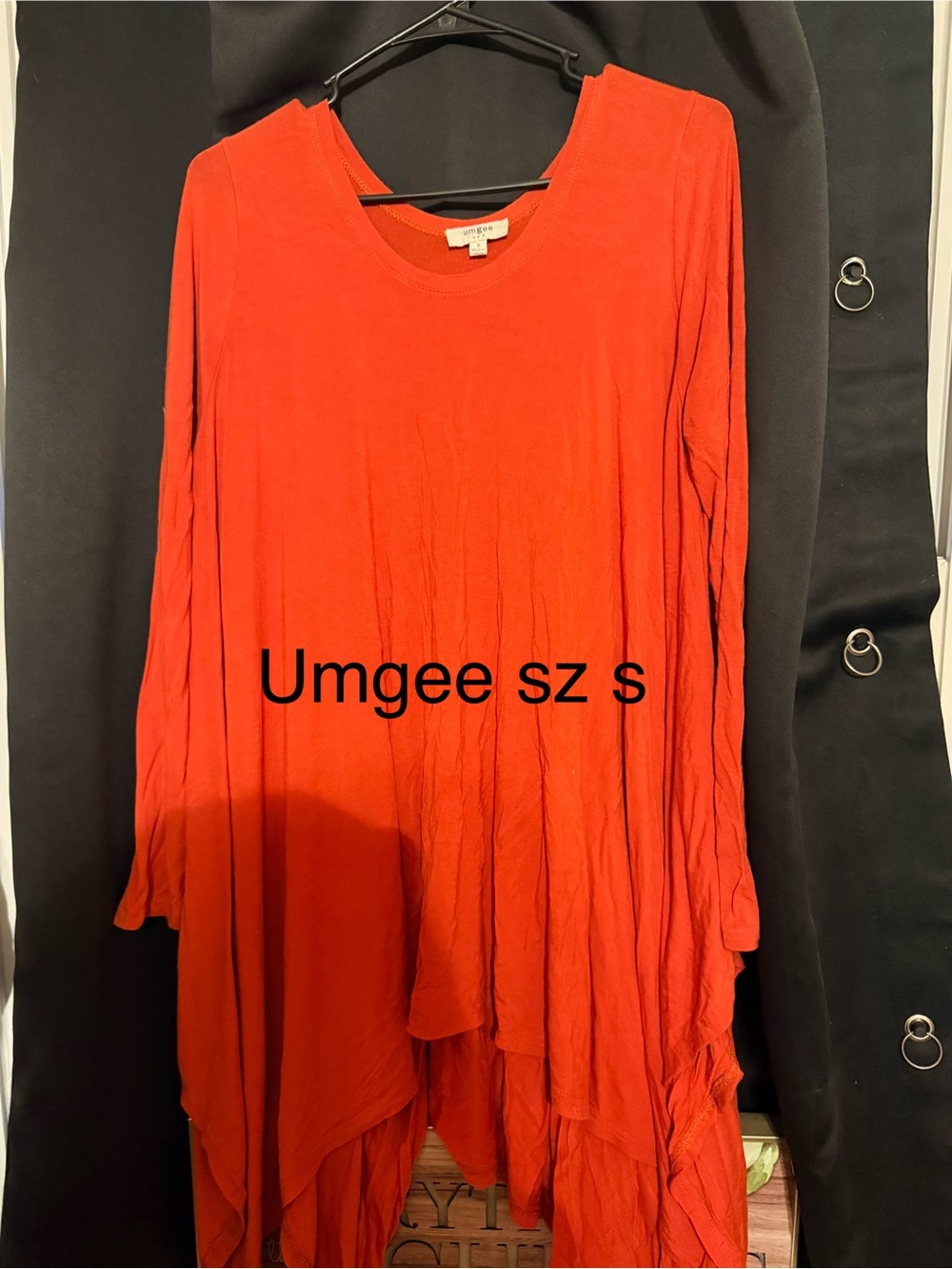 Umgee Vibrant Orange Layered Long-Sleeve Tunic
